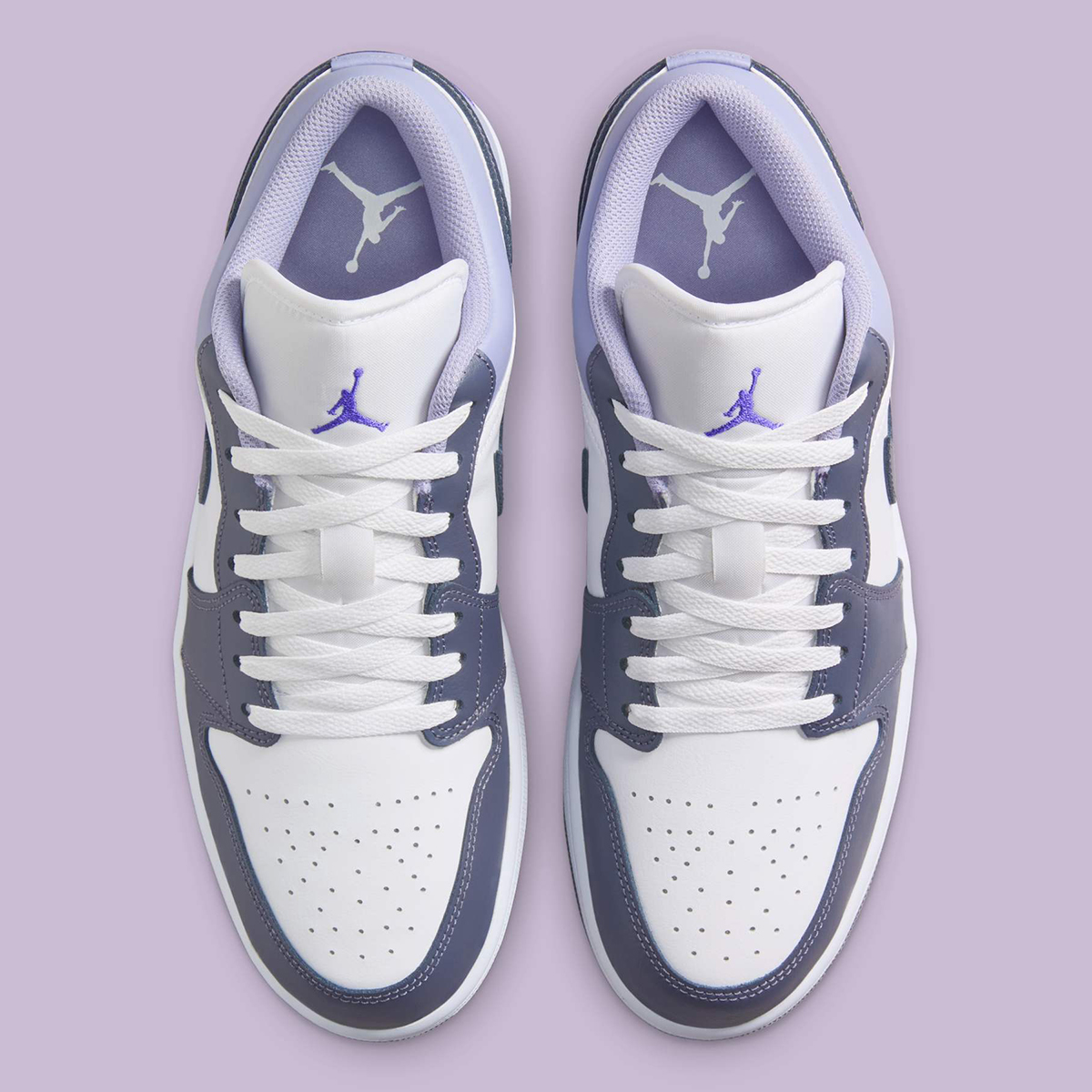 Giày Nike Air Jordan 1 Low ‘Purple White’ 553558-145 - Ảnh 5