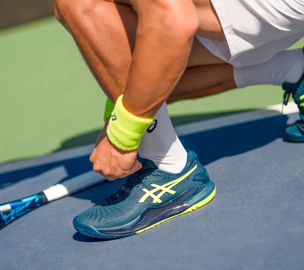 Alternative view of Giày Asics Gel-Resolution 9 ‘Blue Safety Yellow’ 1041A330-404
