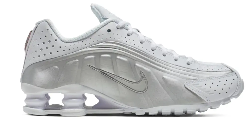 Giày Nike Shox R4 'White Metallic Silver' AR3565-101