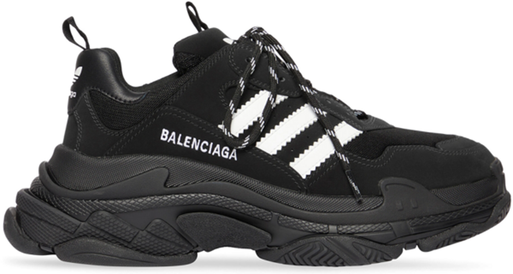 Giày Balenciaga x Adidas Triple S ‘Black White’ 712764-W2ZB2-1090