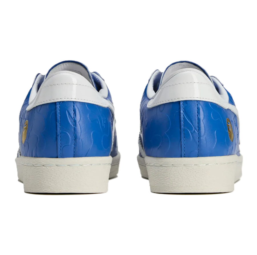 Giày Adidas Superstar Vintage Bape 'Blue White' JR2702 - Ảnh 3