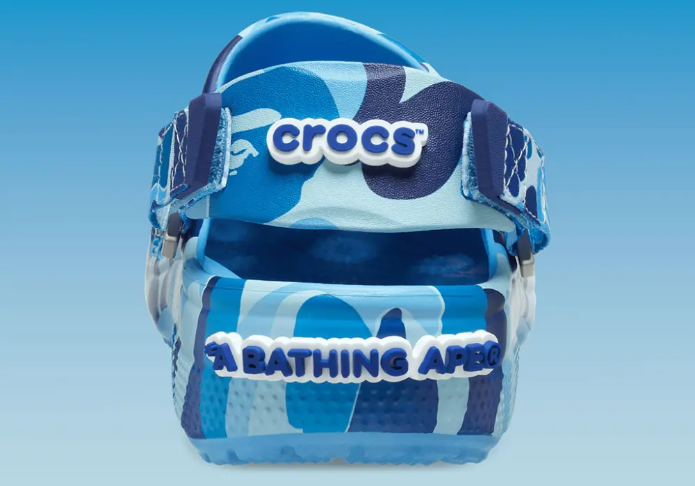 Dép Crocs Classic Clog x A Bathing Ape ABC ‘Camo Blue’ 209627-4TB - Ảnh 6