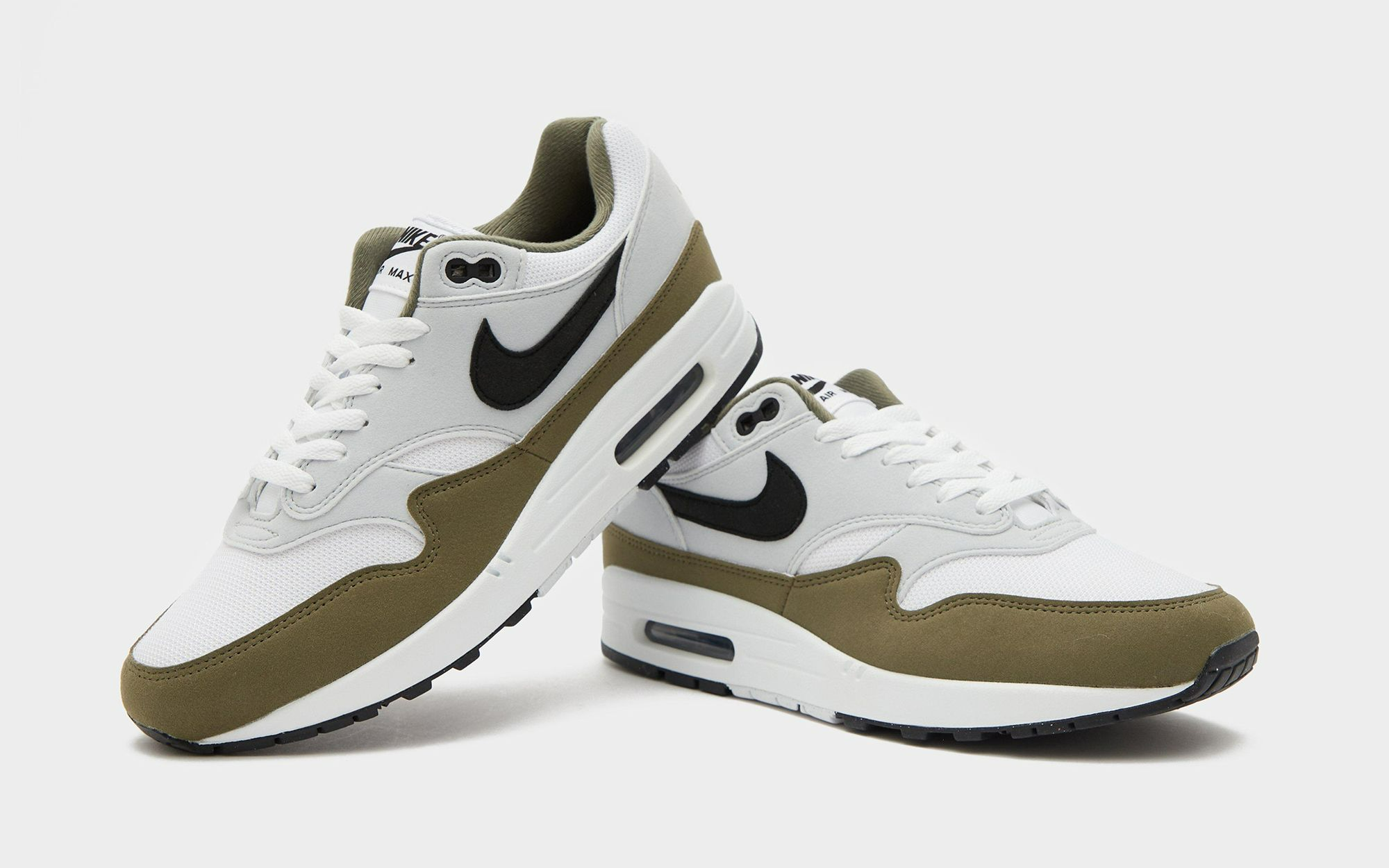 Giày Nike Air Max 1 ‘White Black Medium Olive’ FD9082-102 - Ảnh 8