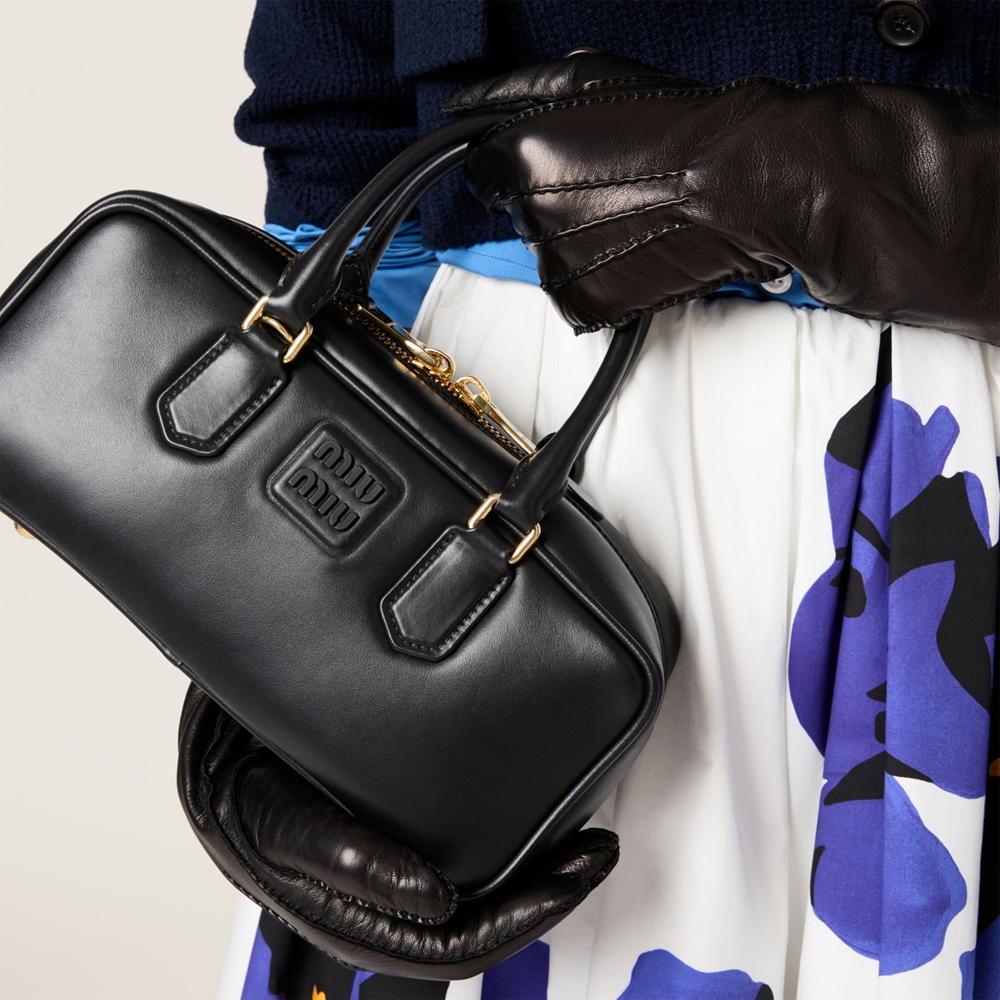 Túi Miu Miu Arcadie Leather Bag ‘Black’ 5BB148-2CR3-F0002-V-OON - Ảnh 2