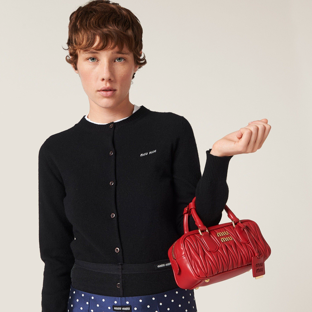 Túi Miu Miu Arcadie Matelassé Bag ‘Red’ 5BB142-AN88-F0011-V-OON - Ảnh 2