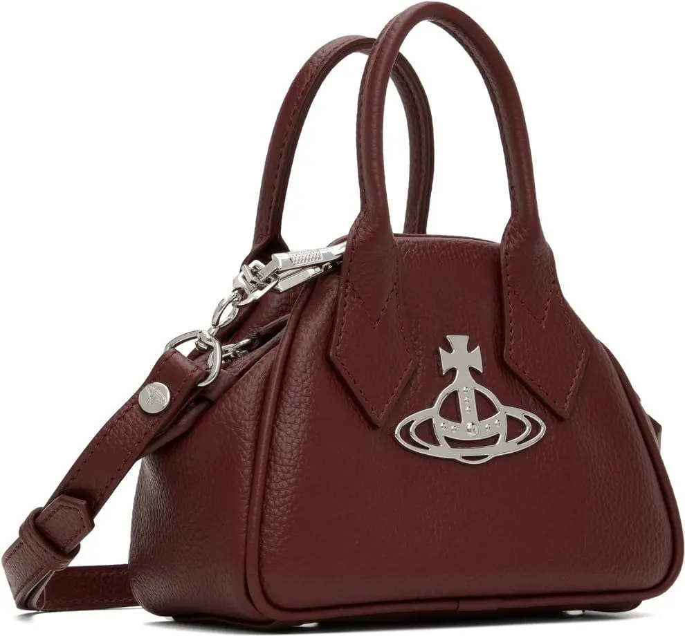 Túi Vivienne Westwood Mini Yasmine Bag ‘Burgundy’ 8050889989103 - Ảnh 3