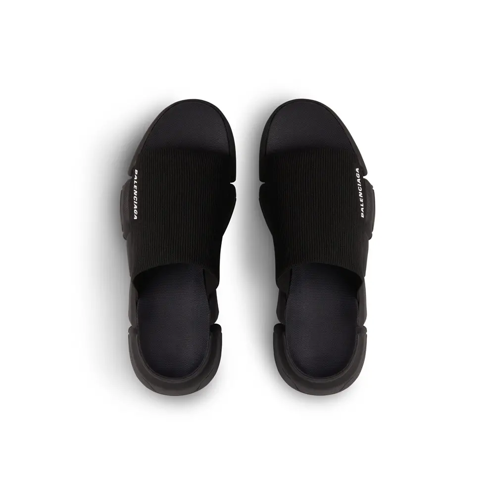 Alternative view of Dép Balenciaga Speed 2.0 Recycled Knit Slide ‘Black’ 711453W2DB11000