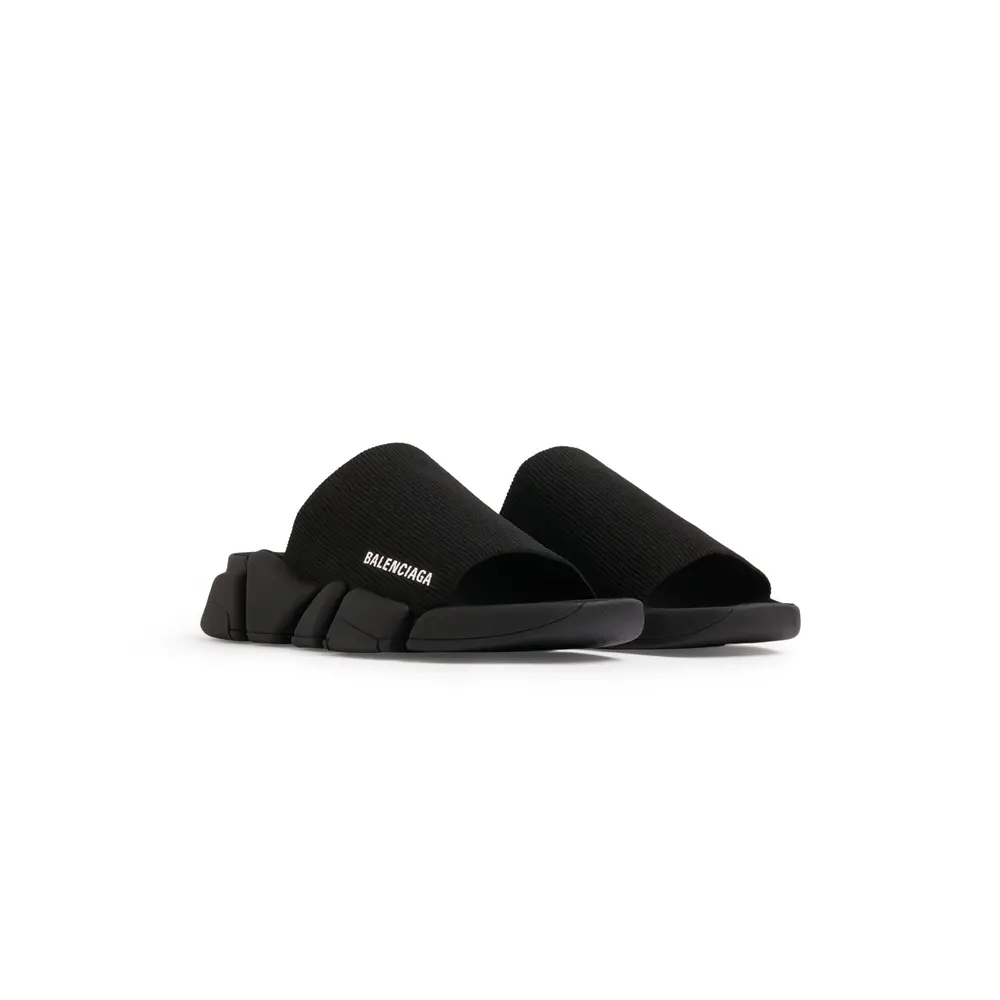 Dép Balenciaga Speed 2.0 Recycled Knit Slide ‘Black’ 711453W2DB11000 - Ảnh 4