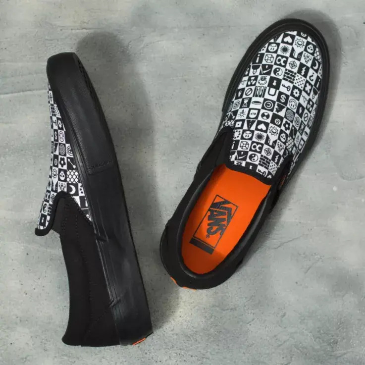 Giày Vans Cult x Slip-On Pro ‘Black Checkerboard’ VN0A4VHU2MH - Ảnh 4