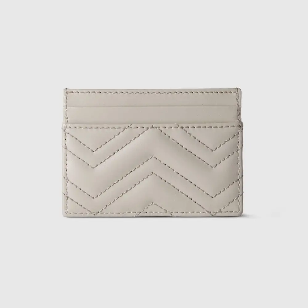 Alternative view of Ví Gucci GG Marmont Matelassé Card Case ‘Grey’ 443127-DTDHT-1712