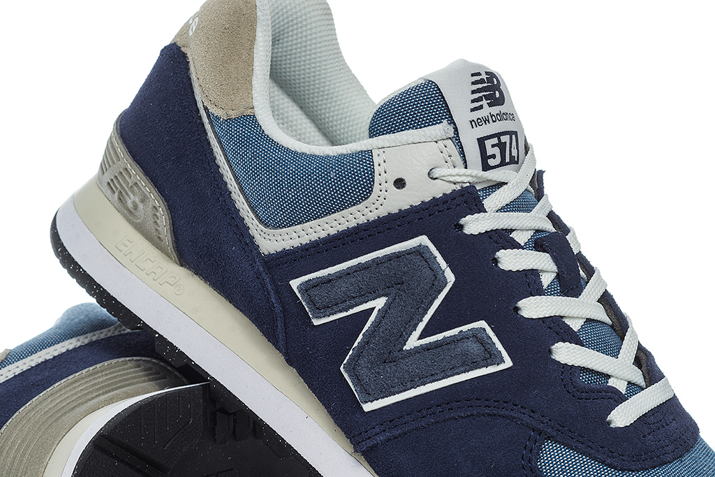 Giày New Balance 574 ‘Navy Grey White’ ML574RE2 - Ảnh 6