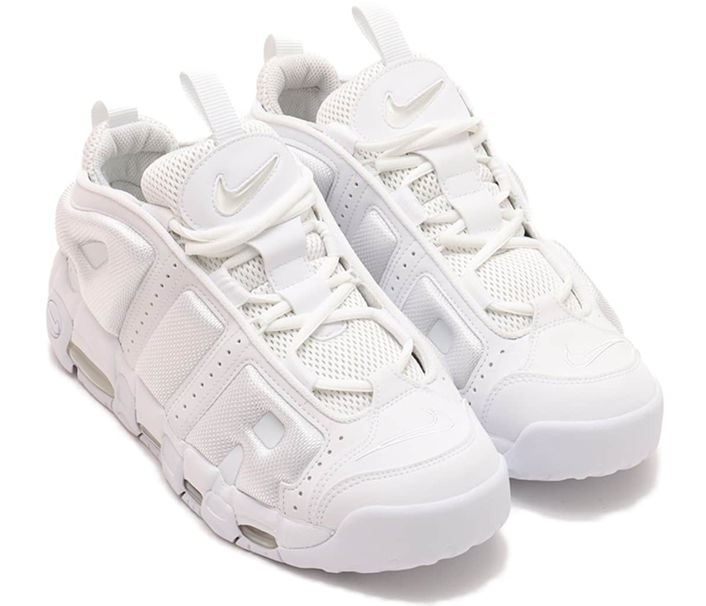 Giày Nike Air More Uptempo Low 'Triple White' FZ3055-100 - Ảnh 5