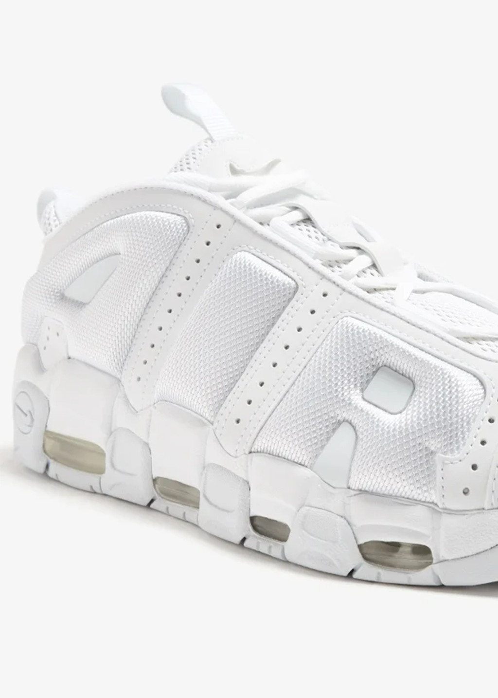 Giày Nike Air More Uptempo Low 'Triple White' FZ3055-100 - Ảnh 5