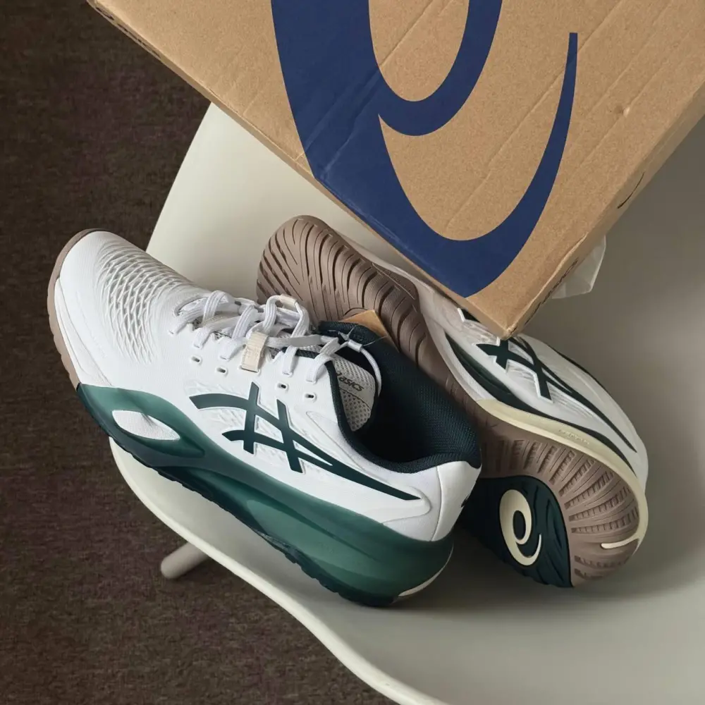Giày Asics Gel-Resolution X ‘White Saxon Green’ 1041A481-111 - Ảnh 9