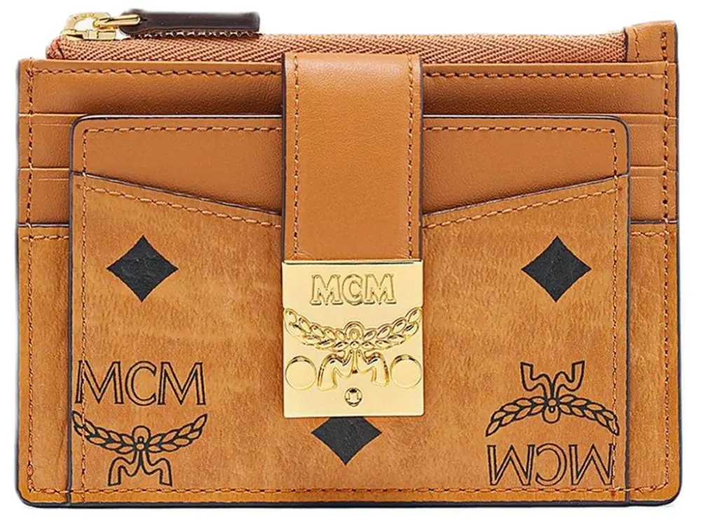 Ví MCM Tracy Zip Card Case in Visetos ‘Cognac’ MYABSPA07CO001