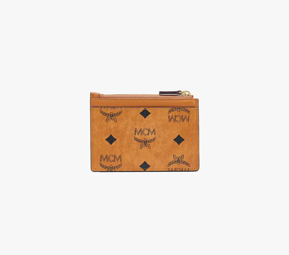 Ví MCM Tracy Zip Card Case in Visetos ‘Cognac’ MYABSPA07CO001 - Ảnh 4
