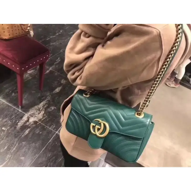 Túi Gucci GG Marmont ‘Green’ 443497-DTDIT-3120 - Ảnh 5