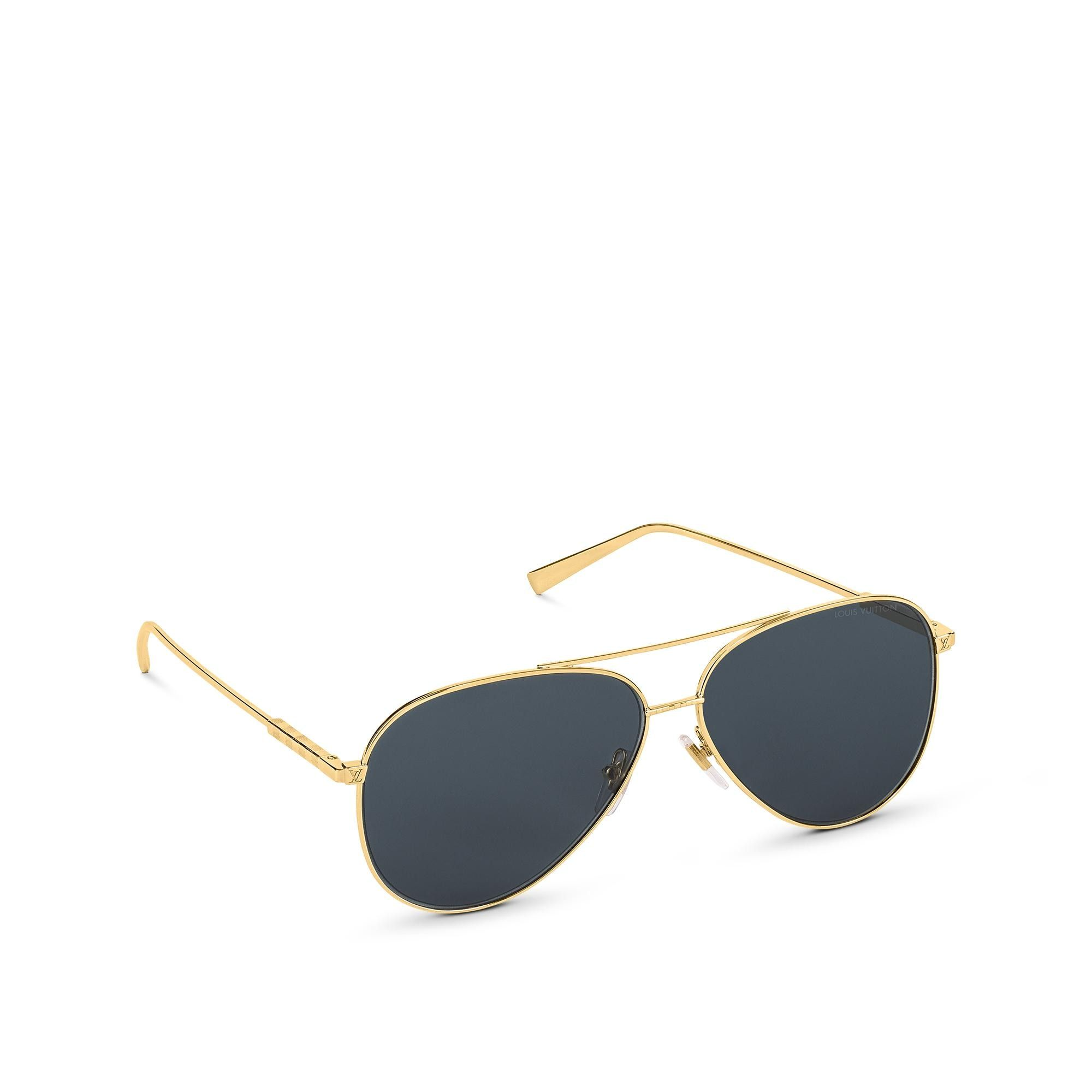 Kính Louis Vuitton LV Ace Pilot Sunglasses S00 ‘Gold’ Z1696U - Ảnh 3