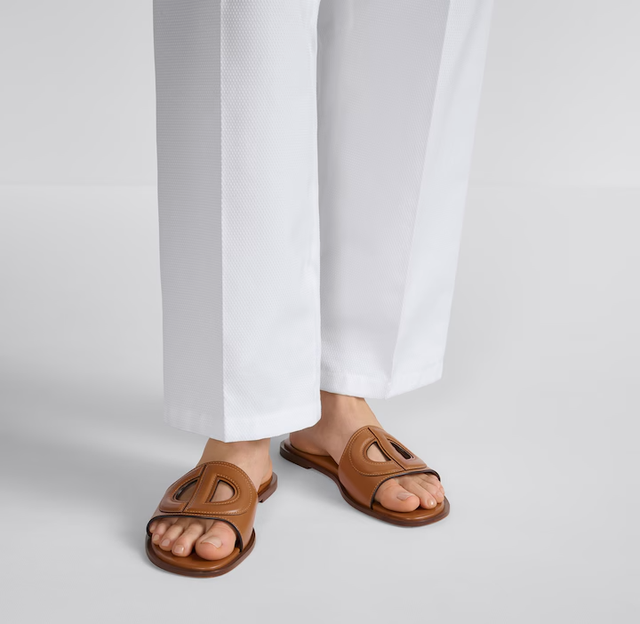 Dép Dior D-Club Slide ‘Camel’ KCO049VEA-S17T - Ảnh 3