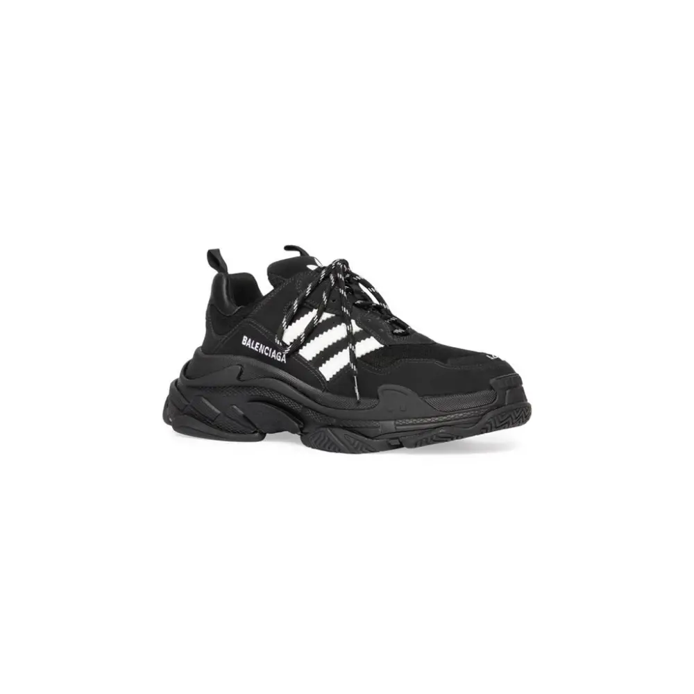 Giày Balenciaga x Adidas Triple S ‘Black White’ 712764-W2ZB2-1090 - Ảnh 5