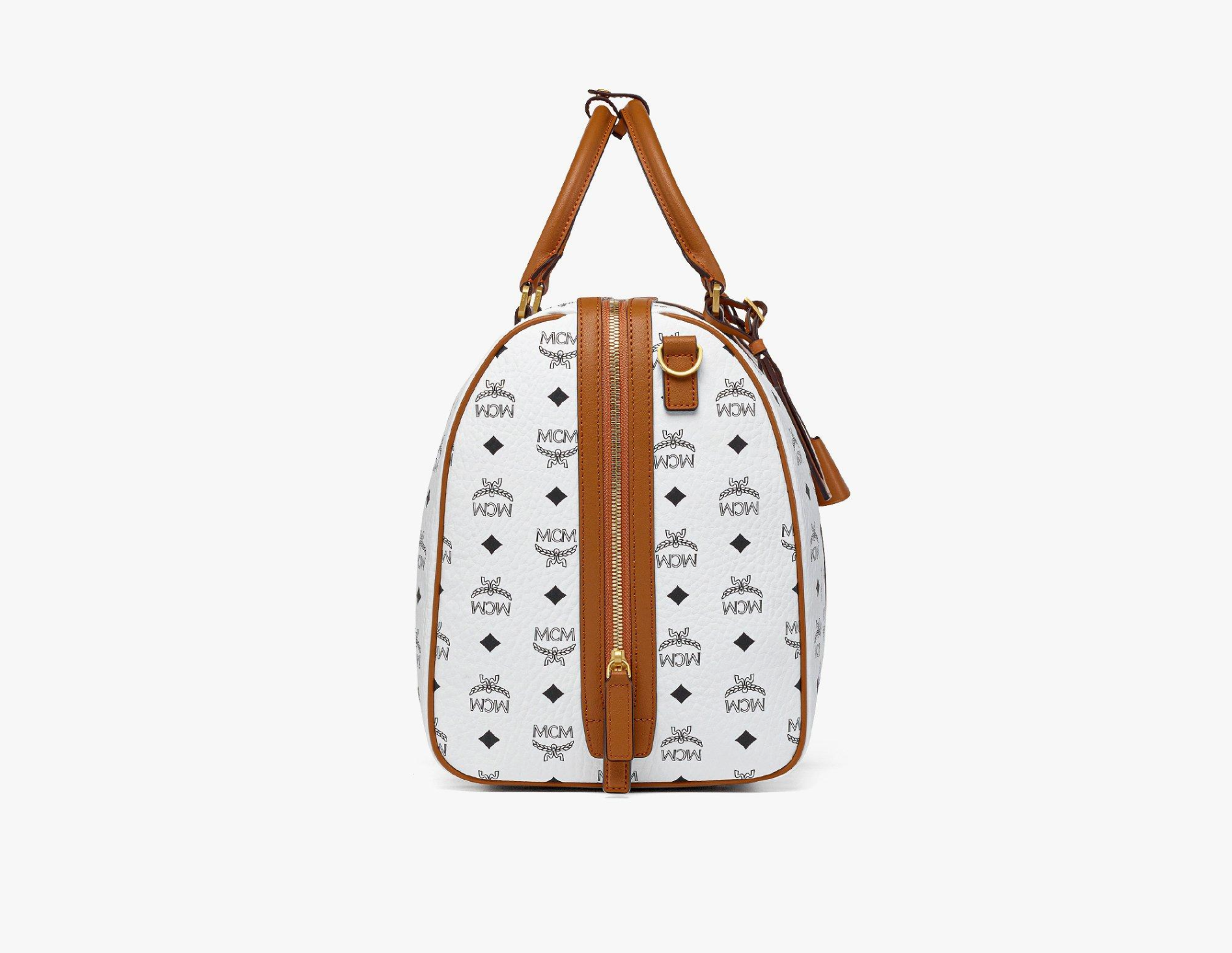 Túi MCM Ottomar Weekender Mega Laurel Visetos ‘White’ MMVESTT02WT001 - Ảnh 5