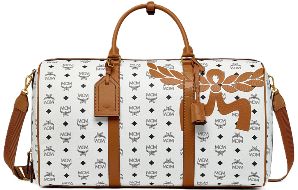 Túi MCM Ottomar Weekender Mega Laurel Visetos ‘White’ MMVESTT02WT001