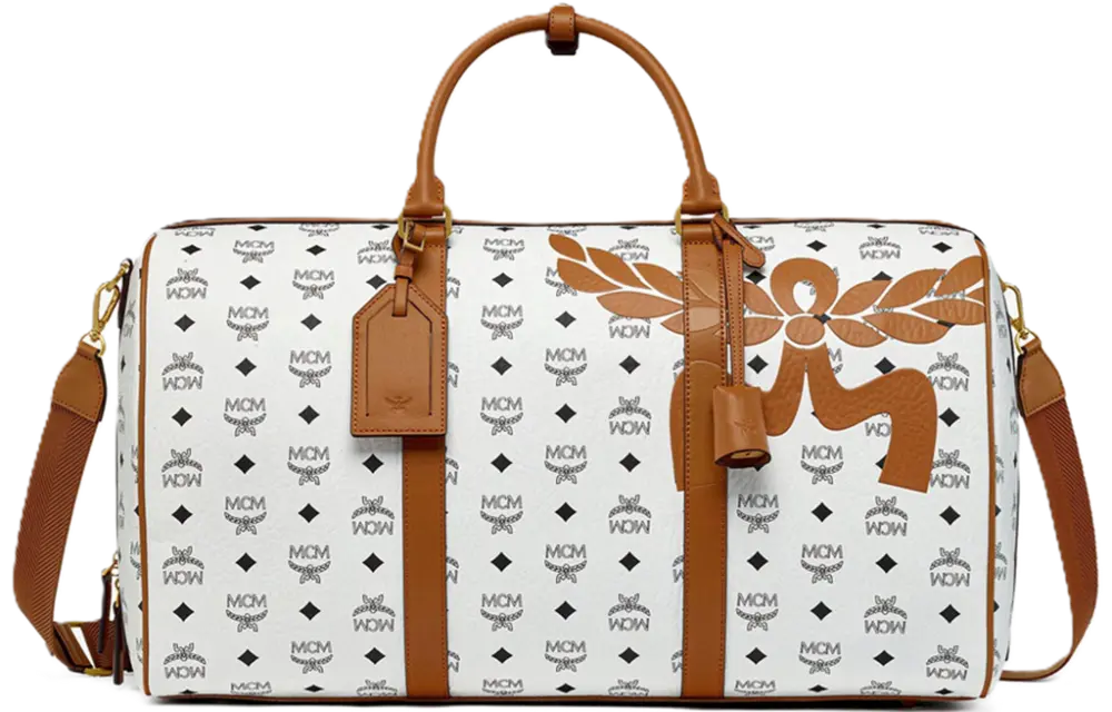 Túi MCM Ottomar Weekender Mega Laurel Visetos ‘White’ MMVESTT02WT001