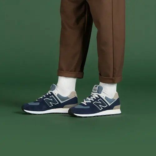 Giày New Balance 574 ‘Navy Grey White’ ML574RE2 - Ảnh 2