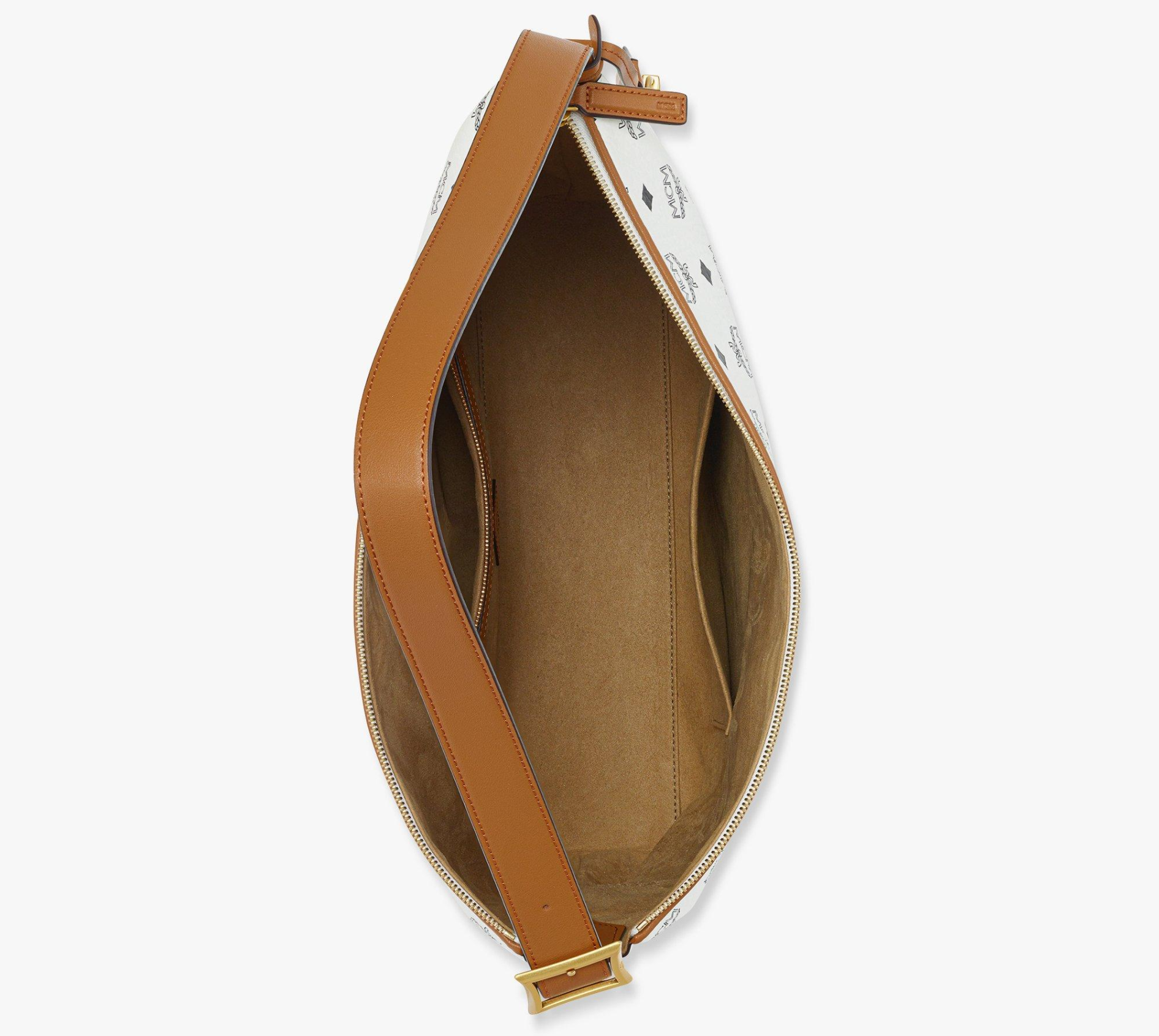 Túi MCM Aren Hobo in Mega Laurel Visetos ‘White’ MWHESTA06WT001 - Ảnh 5