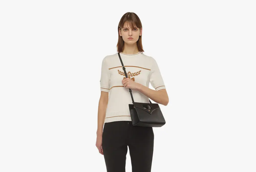 Alternative view of Túi MCM Diamond Tote Embossed Leather ‘Black’ MWRESAK03BK001