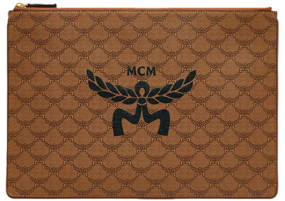 Túi MCM Himmel Zip Pouch Lauretos ‘Cognac’ MXZESAC04CO001
