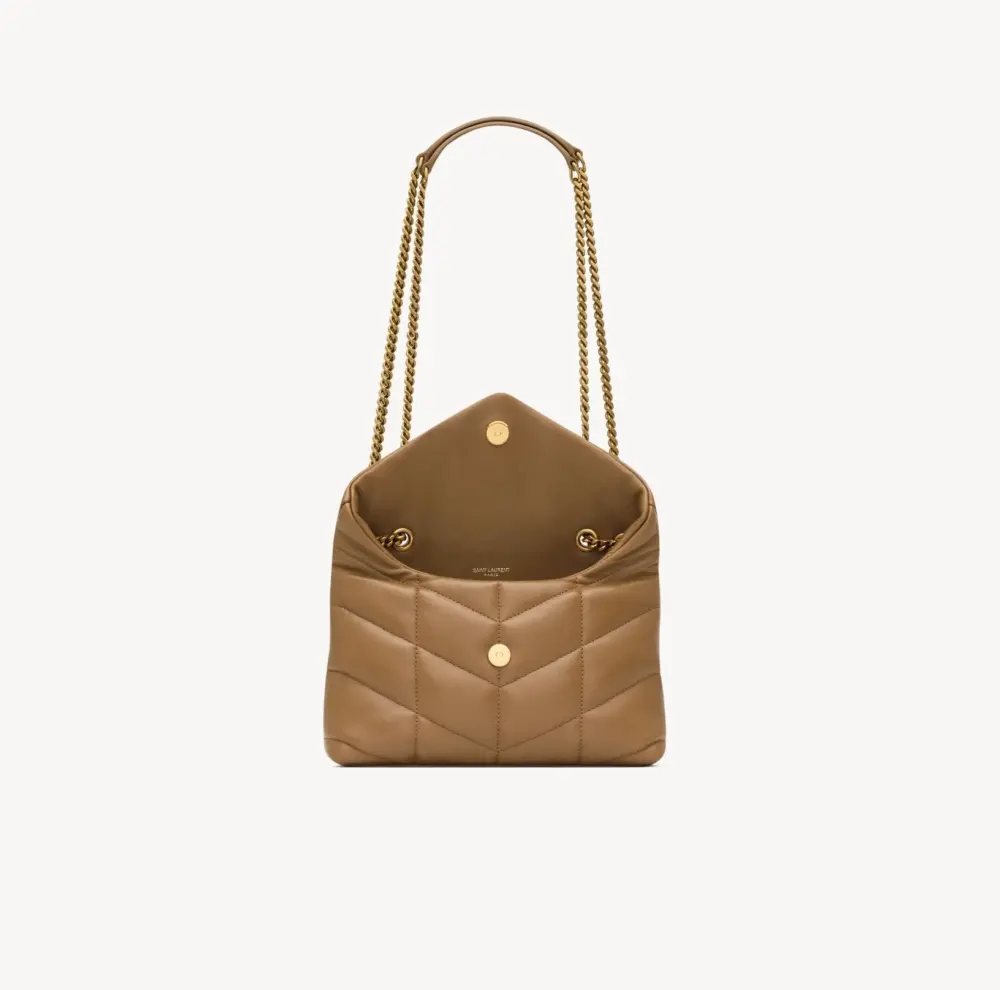 Túi Saint Laurent Toy Puffer ‘Dark Cork’ 7593371EL072760 - Ảnh 3