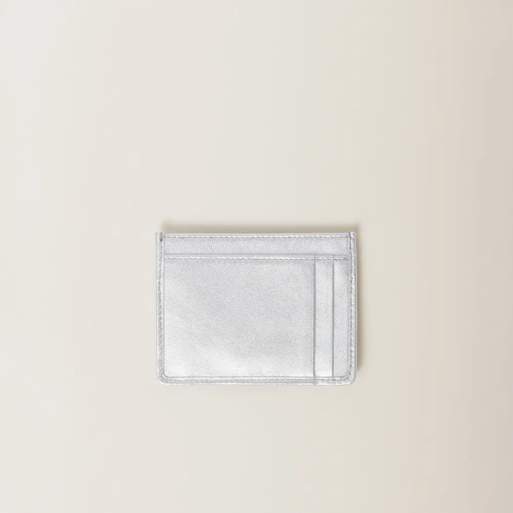 Ví Miu Miu Matelassé Card Holder ‘Silver’ 5MC076-AFPP-F0118 - Ảnh 3