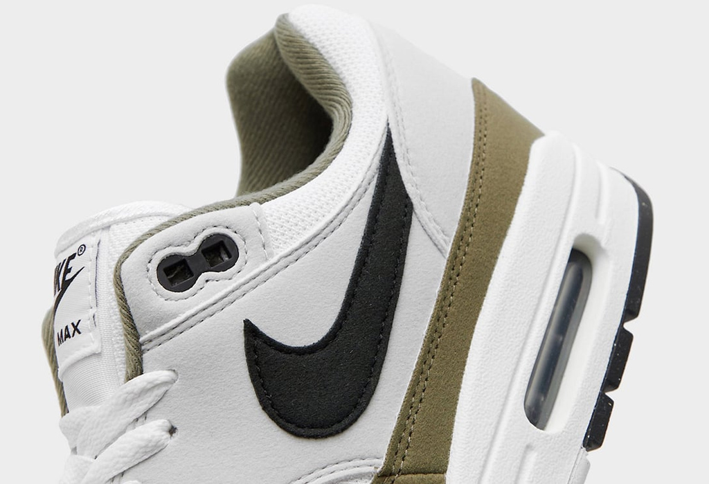 Giày Nike Air Max 1 ‘White Black Medium Olive’ FD9082-102 - Ảnh 6
