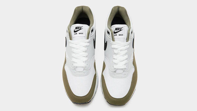 Giày Nike Air Max 1 ‘White Black Medium Olive’ FD9082-102 - Ảnh 7