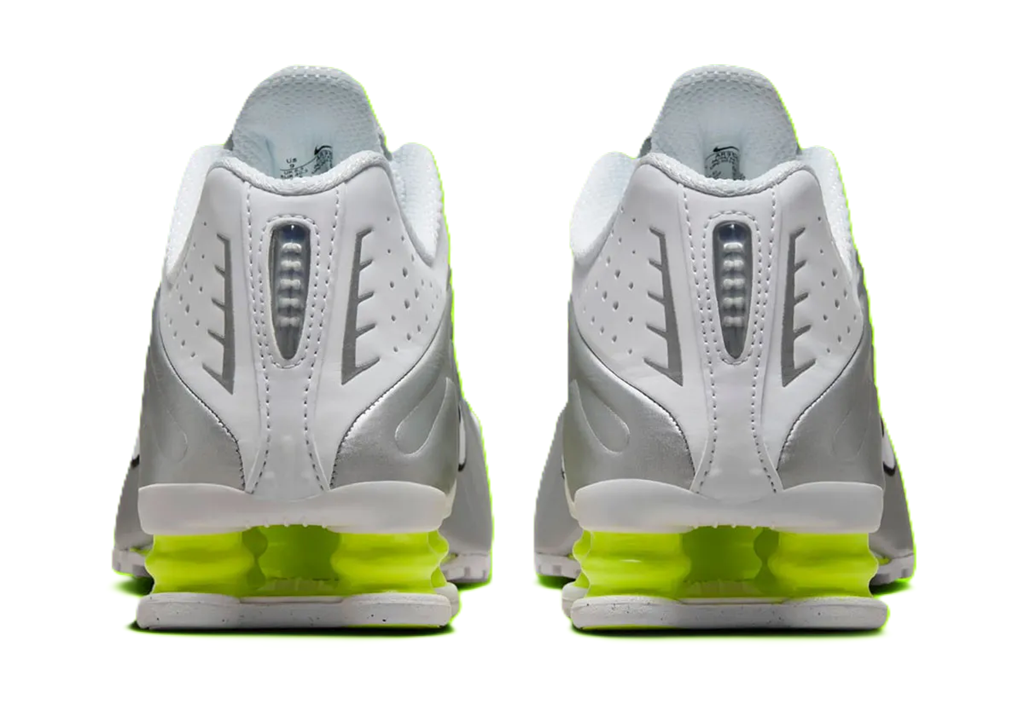 Giày Nike Shox R4 'White Metallic Silver' AR3565-102 - Ảnh 5