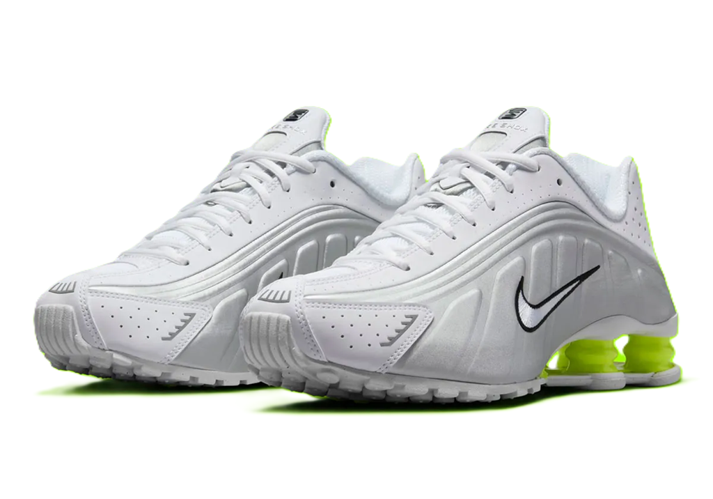 Giày Nike Shox R4 'White Metallic Silver' AR3565-102 - Ảnh 7