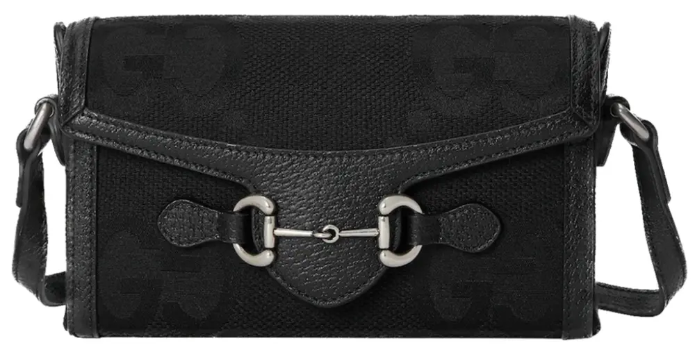Túi Gucci Horsebit 1955 Jumbo GG Mini Bag ‘Black’ 699296-FABGN-1000