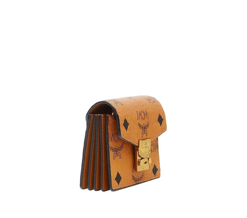Ví MCM Tracy Accordion Card Holder in Visetos ‘Cognac’ MYAAAPA01CO001 - Ảnh 4