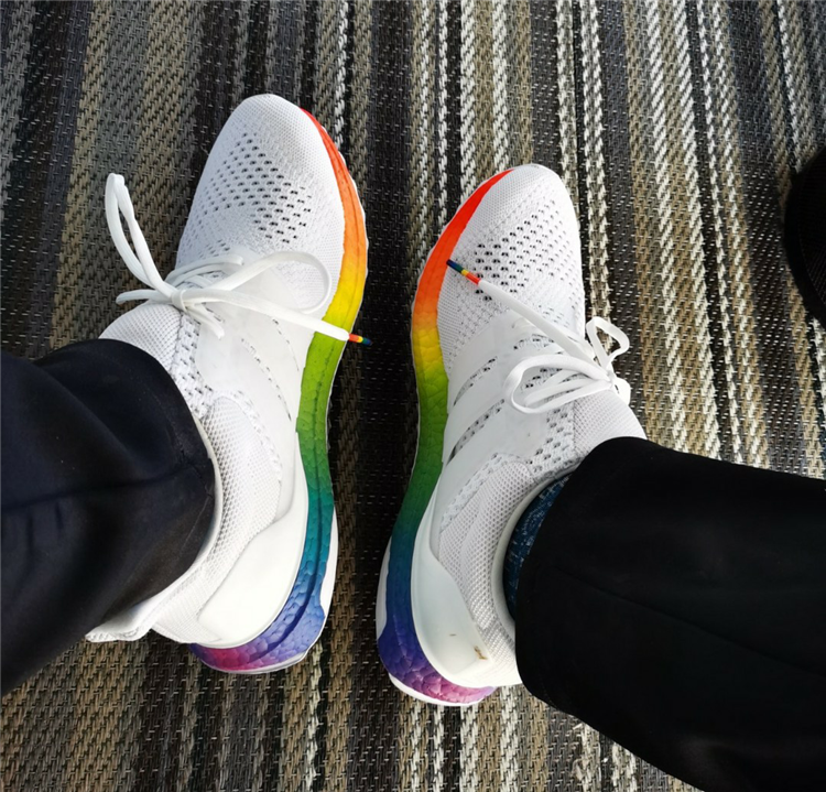 Giày Adidas Ultraboost 20 ‘Rainbow White’ FY2299 - Ảnh 4