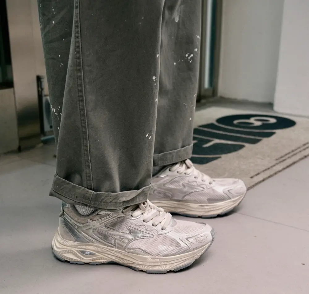 Giày Mizuno Racer S ‘White Metallic Silver’ D1GH223518 - Ảnh 3