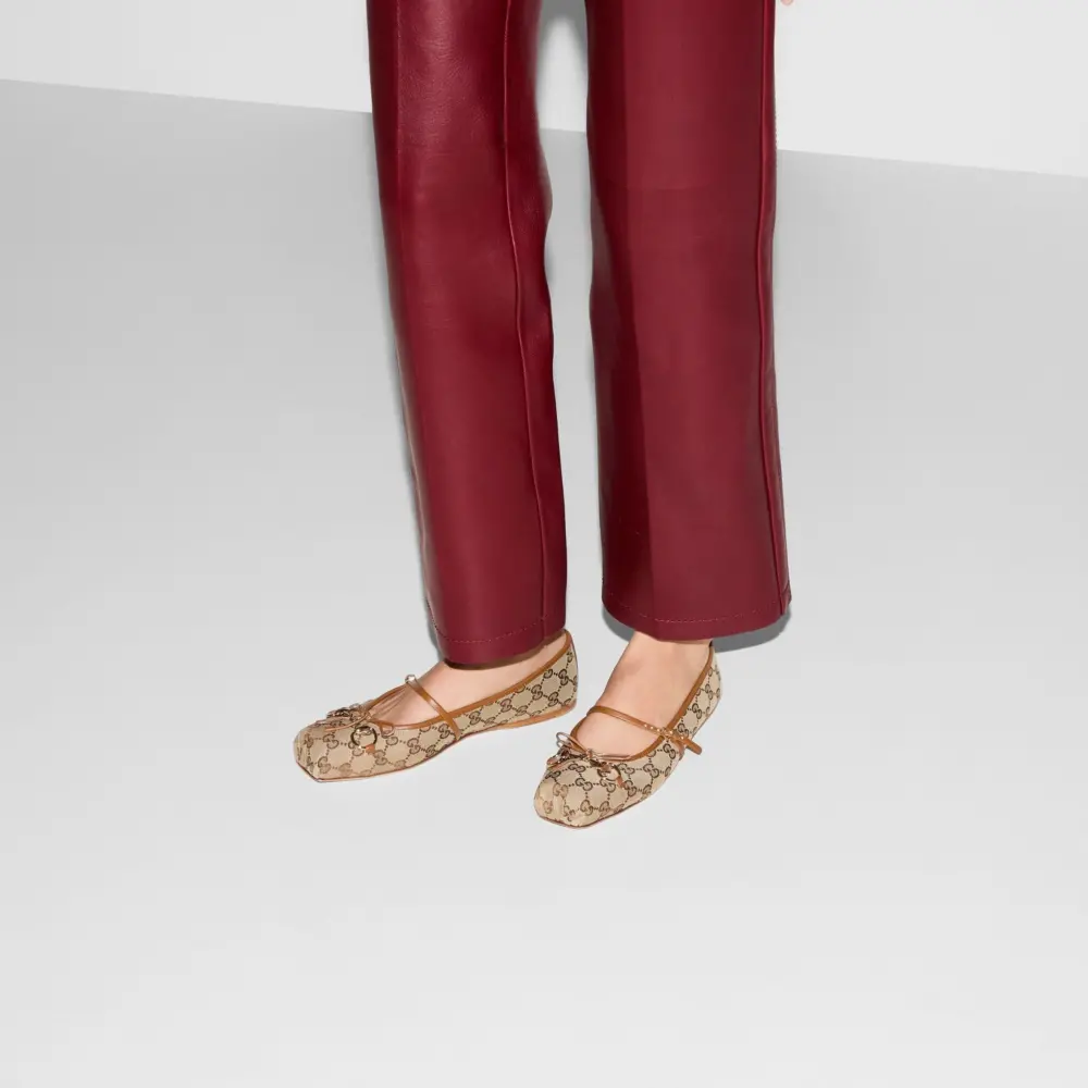 Alternative view of Giày Gucci Horsebit Ballet Flat ‘Beige’ 814321-FAD6C-9745