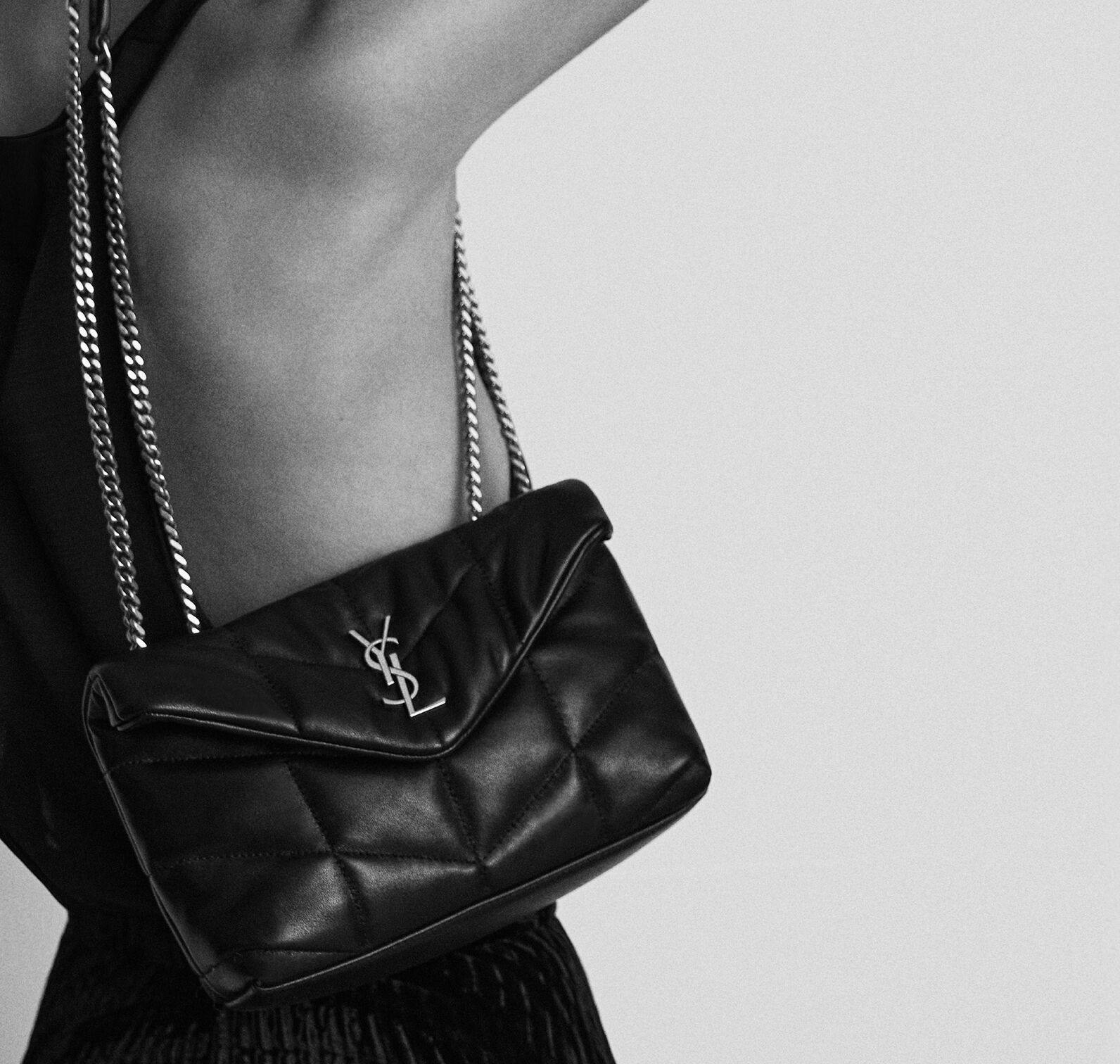 Alternative view of Túi Saint Laurent Toy Puffer ‘Dark Beige’ 7593371EL072721