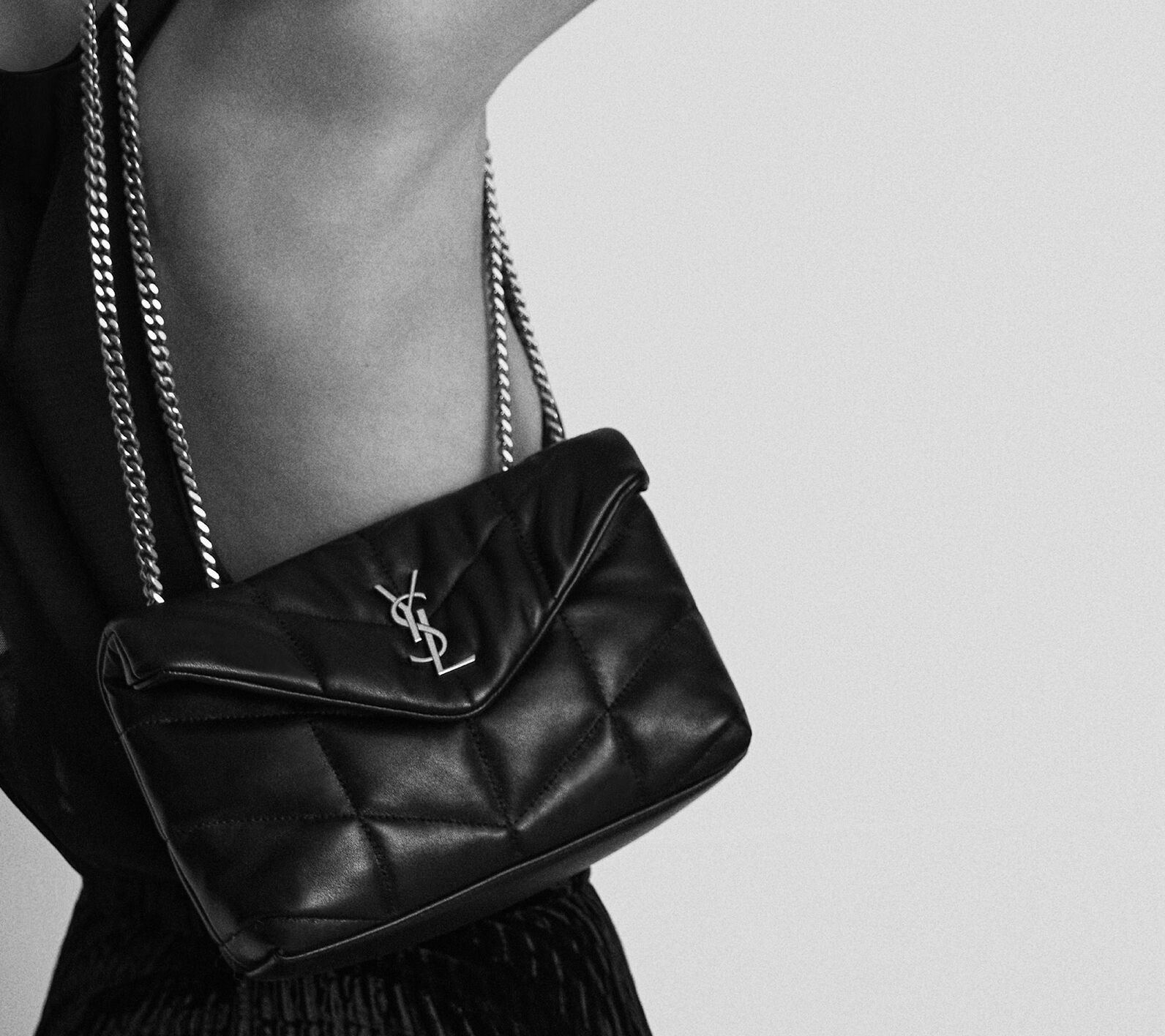 Alternative view of Túi Saint Laurent Toy Puffer ‘Light Musk’ 7593371EL073212