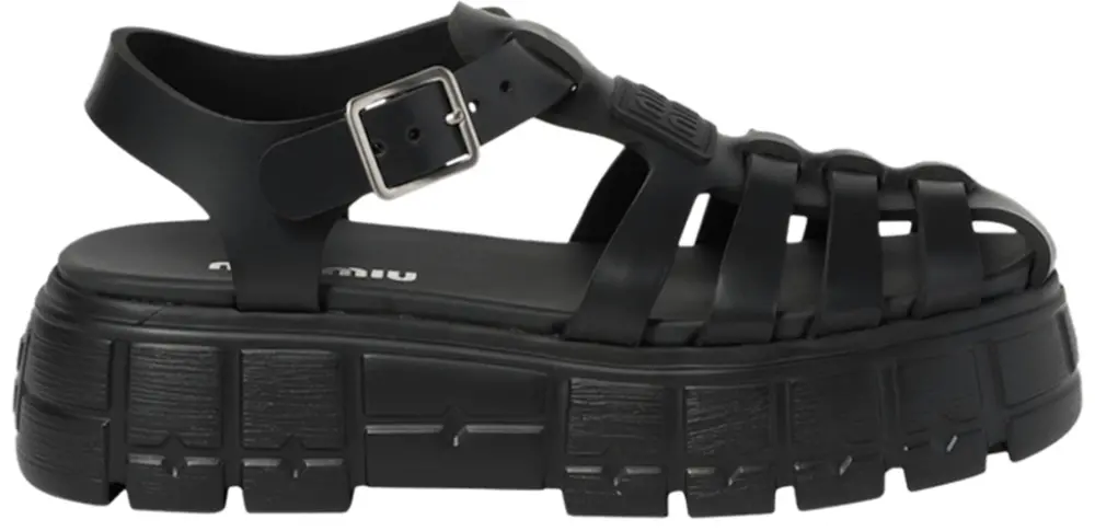 Dép Miu Miu Soft Cage Flatform Sandal ‘Black’ 5X140E-3LKK-F0002-F-050
