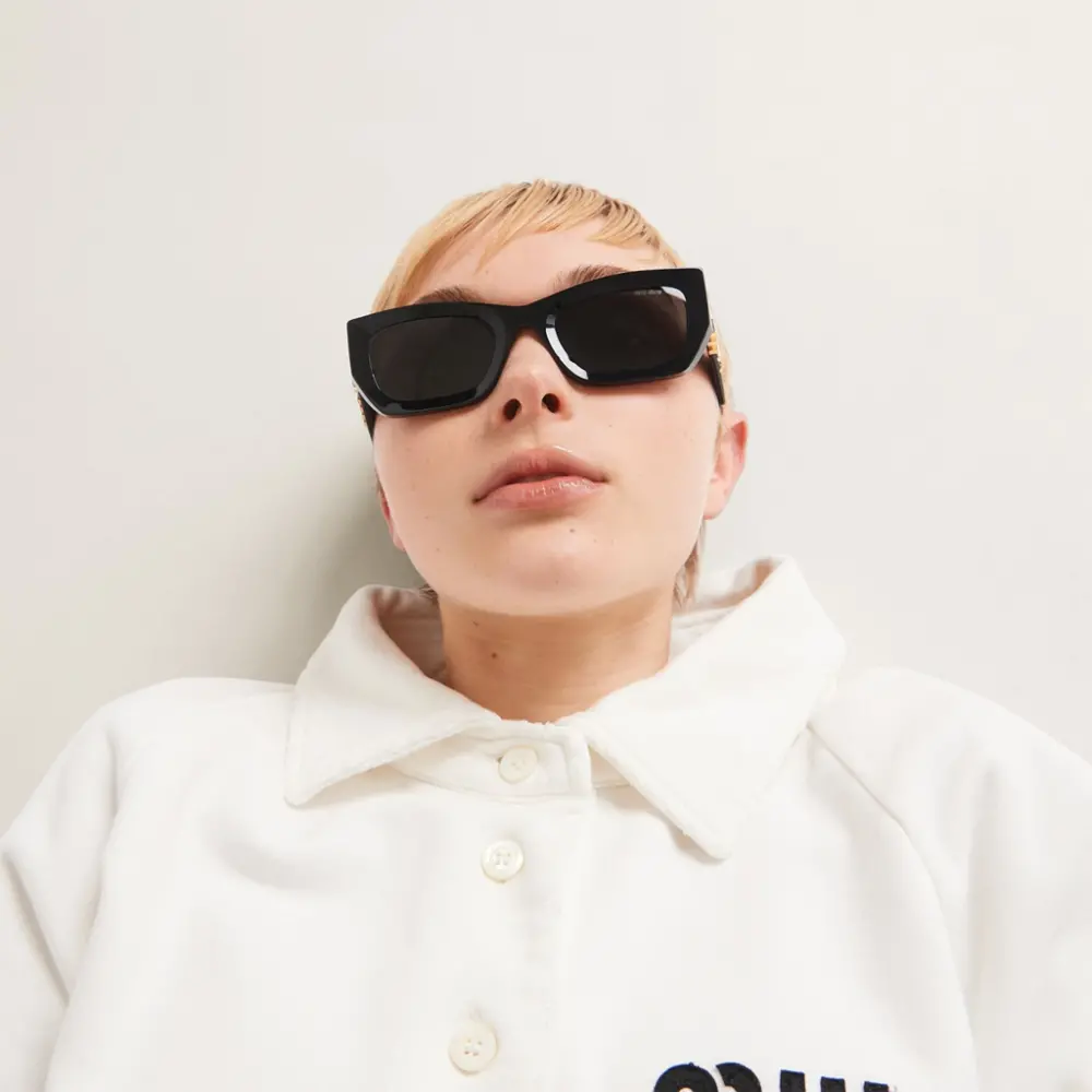Kính Miu Miu Glimpse Sunglasses ‘Black’ SMU09W-E1AB-F05S0-C-053 - Ảnh 3