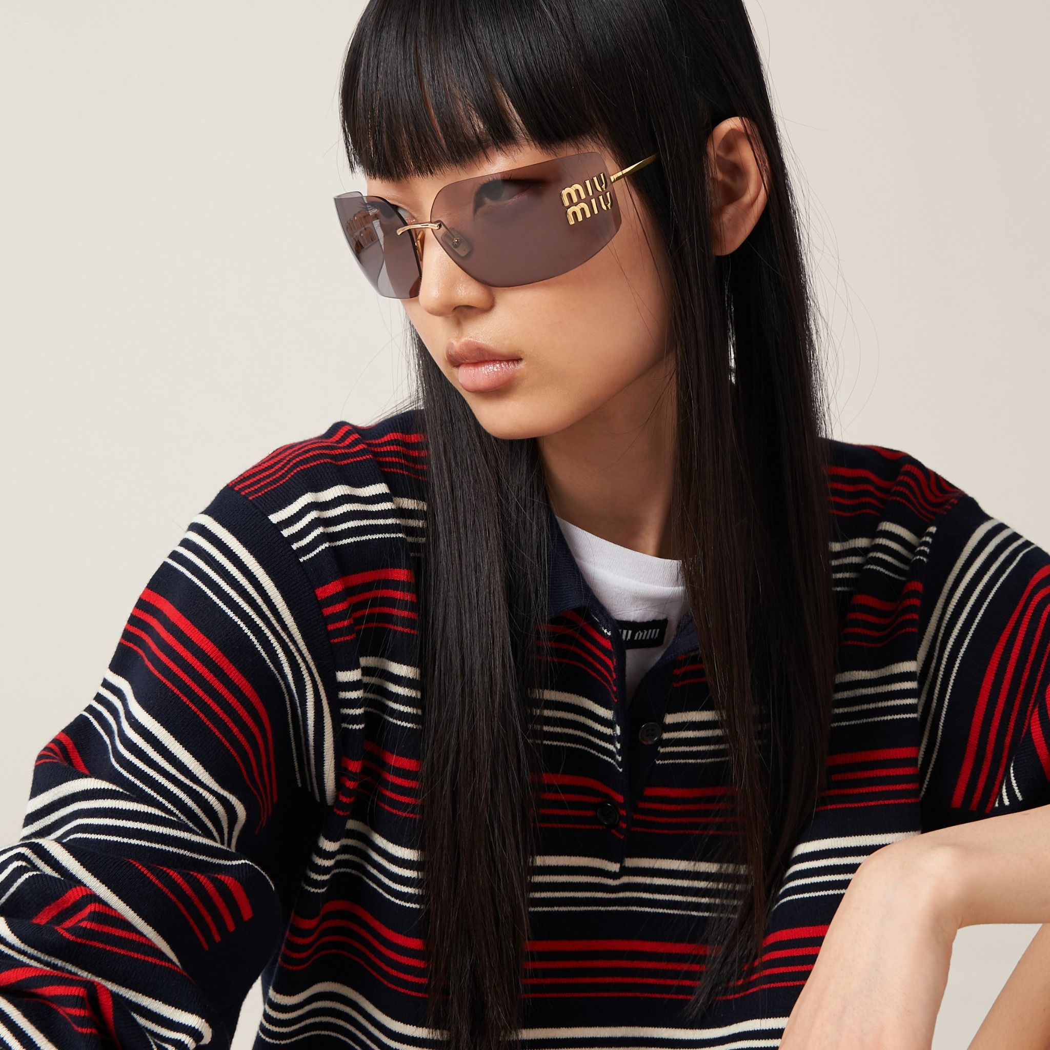 Alternative view of Kính Miu Miu Runway Sunglasses ‘Mauve’ SMU54Y-E5AK-FE06I-C-080