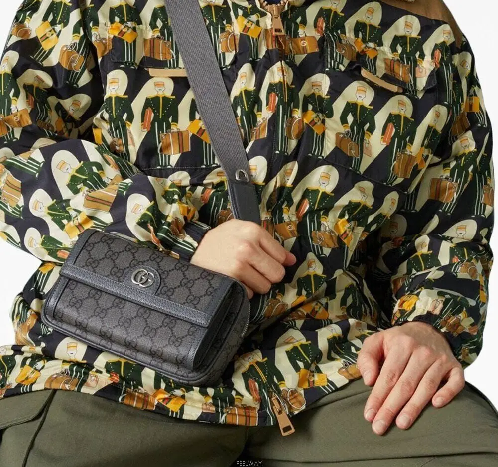 Alternative view of Túi Gucci Crossbody Bag Monogram Logo ‘Grey’ 746308-2ZGMN-1244