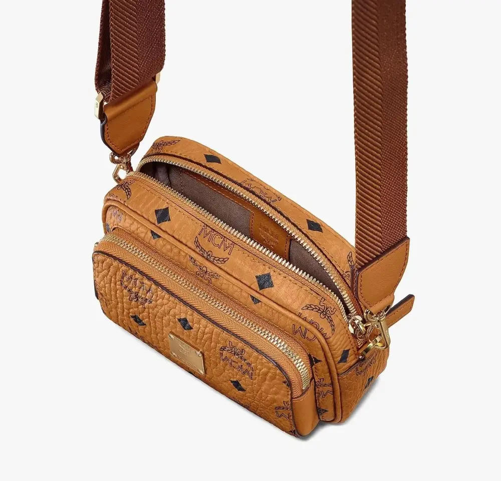 Túi MCM Klassik Crossbody In Visetos ‘Cognac’ MMRASKC08CO001 - Ảnh 3