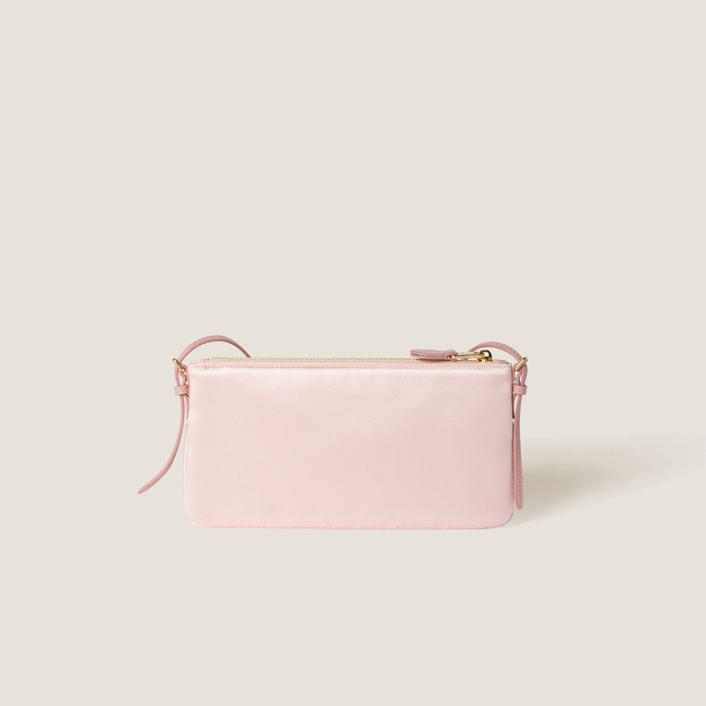 Alternative view of Túi Miu Miu Satin Mini Pouch ‘Orchid Pink’ 5NI007-049-F0615